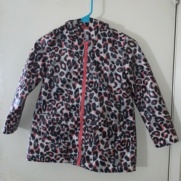 Gymboree Leopard Print Raincoat - Pink and Black - Picture 1 of 8